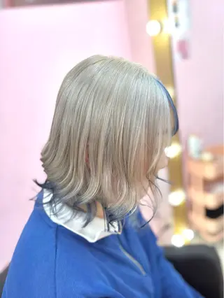 ミディアム カラー 甘ふわgirly🎀 ハイトーン🤍Ramのヘアスタイル