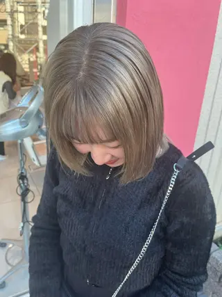 ミディアム カラー 似合わせ 垢抜け🌟 AKINOのヘアスタイル