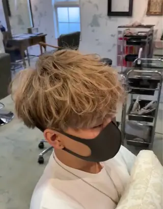 カラー パーマ メンズ 進藤彪雅/メンズ/ 千葉駅【GENiE】のヘアスタイル