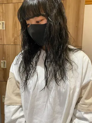 セミロング カラー パーマ ヘアアレンジ パーマ指名No1 /namiのヘアスタイル