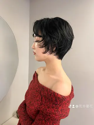 ショート パーマ yiye青山店所属・無料カットモデル /yuukaのヘアスタイル