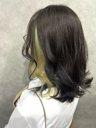 ミディアム カラー 廣瀬 あずさのヘアスタイル