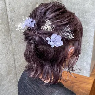 ショート カラー ヘアアレンジ 🫧 Manaka🫧のヘアスタイル