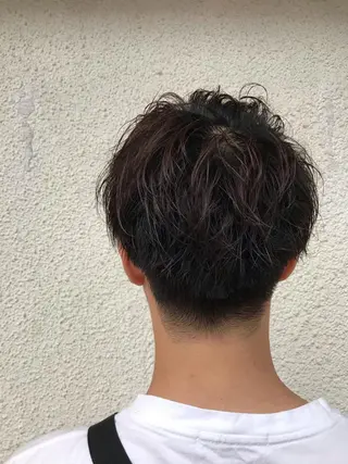 ショート カラー パーマ メンズ JUNTA 梅田茶屋町のヘアスタイル