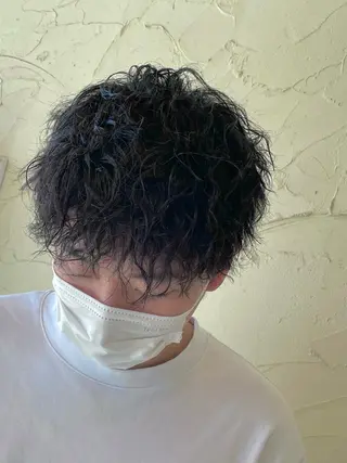 ショート パーマ メンズ メンズ特化/パーマ指 名No.1/百瀬太郎のヘアスタイル