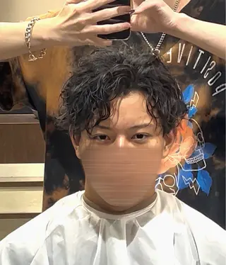 ショート メンズ メンズ特化/パーマ/ ハイライト/りょうまのヘアスタイル