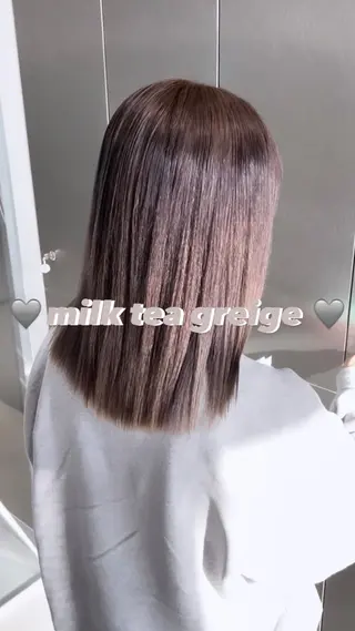 ミディアム カラー 黒田 優里 🎀🫧のヘアスタイル