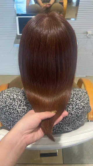 ミディアム カラー ベージュカラー⌇﻿ くびれヘア.𐙚心音のヘアスタイル