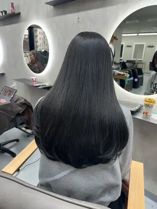 ロング カラー 韓国レイヤー・ボブ/ 暖色⭐️優香⭐️のヘアスタイル