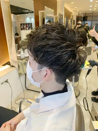ショート メンズ メンズパーマ/難波/ 心斎橋　室園亮佑のヘアスタイル