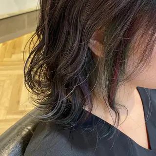 ミディアム カラー 艶カラー/韓国顔周り 🎀mamiのヘアスタイル