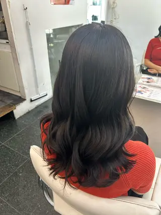 セミロング ヘアアレンジ ガーリー×韓国🎀 ⟡.·天野結良⟡.·のヘアスタイル