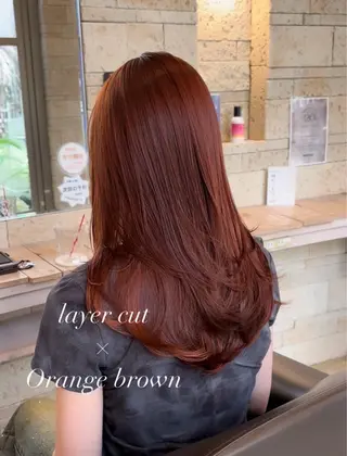 セミロング カラー 中村 朱里のヘアスタイル