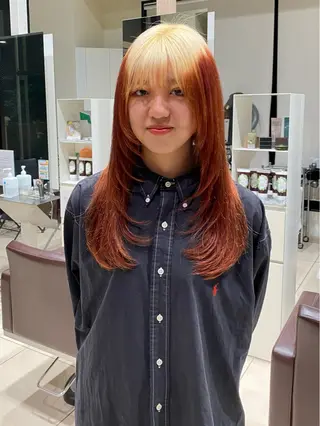 ロング ボブ/顔まわりレイヤ ー/新宿/KOKIのヘアスタイル