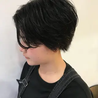 ショート AMI ウルフパーマ/メンズのヘアスタイル