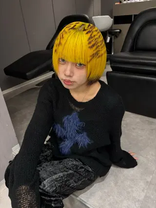 ミディアム カラー 名古屋／デザイン／ ブリーチ/松井亮磨のヘアスタイル