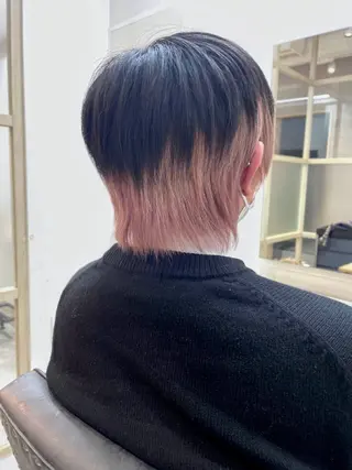 ミディアム カラー メンズ EMANON新宿南口所属・ケアブリーチ×艶カラ ー️🫧Shioriのヘアスタイル