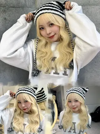 ロング 💖しの💖韓国ヘア レイヤーカットのヘアスタイル