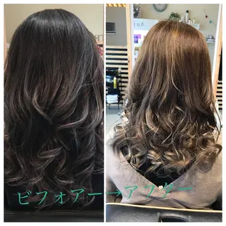 ロング カラー 関口 友行のヘアスタイル