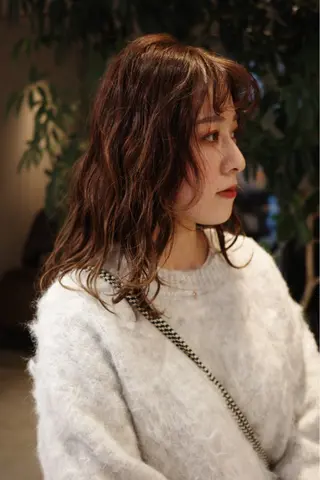 ミディアム パーマ 🌀渋谷ボブパーマ 🌀河野瑠太のヘアスタイル