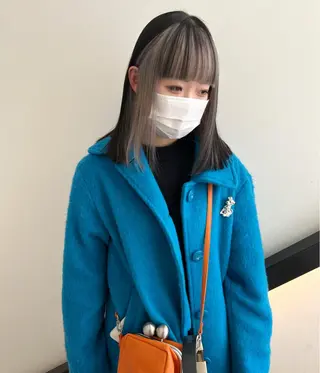 ミディアム カラー 顔周りカット/透明感 カラー✂️MEIのヘアスタイル