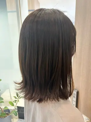 ミディアム カラー 艶質改善/縮毛矯正 ササキナツミのヘアスタイル