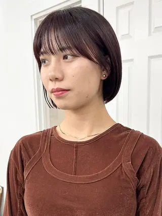 ミディアム カラー レイヤーボブ/ 艶カラー/サナ🌼のヘアスタイル