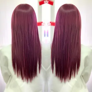ロング カラー れん/ハイトーン /エクステ/韓国風のヘアスタイル