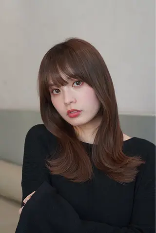 ミディアム レイヤーカット/ くびれヘア佐藤大空のヘアスタイル