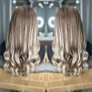 ロング カラー ヘアアレンジ メンズ ♡SNSで大バズり♡ コリアン羽エクステ◎のヘアスタイル