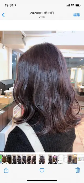 セミロング カラー 💙あかみね 💙（mine）のヘアスタイル