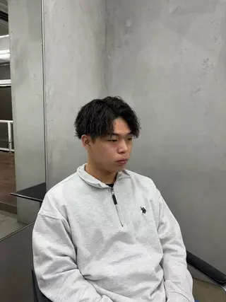 ミディアム 池田 駿のヘアスタイル