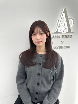 セミロング カラー 前髪顔まわりカット 🌈中村海聖のヘアスタイル