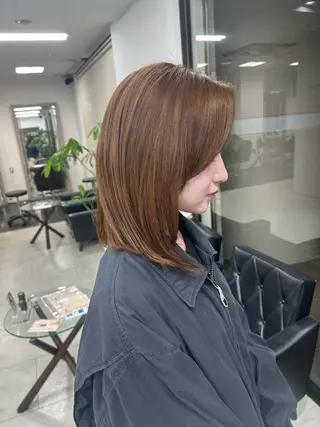 ミディアム カラーモデル募集中/ 辻堂/ハタエクルミのヘアスタイル