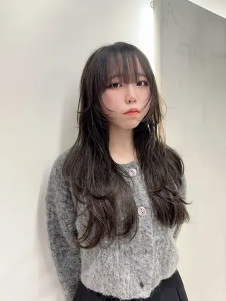 ロング カラー 🐺ウルフ/レイヤー カット/高嶋湧大のヘアスタイル