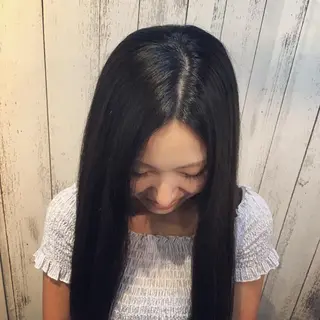 ロング カラー パーマ 金崎 新吾のヘアスタイル