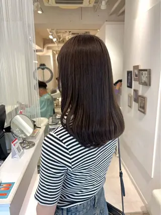 セミロング カラー ParveMix 楠本結菜のヘアスタイル