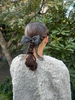 セミロング ヘアアレンジ 【ヘアセット/美眉】 吉川玲のヘアスタイル