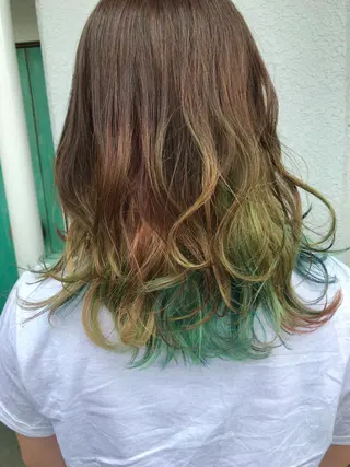 ミディアム カラー レイヤーカット匠 イソザキノリユキのヘアスタイル