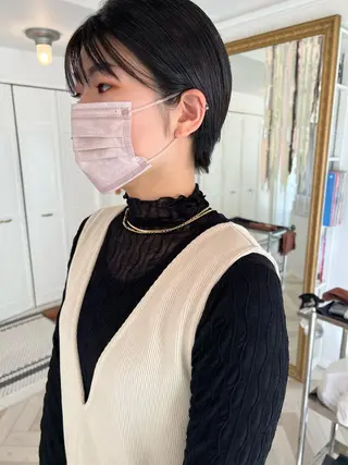 ショート ブリーチカラー🎀 韓国風/寺門美優のヘアスタイル