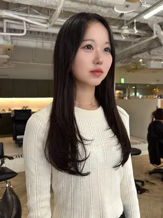 ロング 新潟/万代/ベージュ ダブルカラー髙橋魁真のヘアスタイル