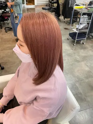 ミディアム カラー レイヤーカット/髪質 改善/矯正🤍吉田のヘアスタイル