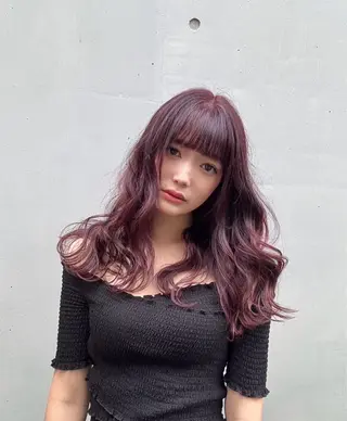 セミロング カラー little通町筋所属・村上 朝陽のヘアスタイル