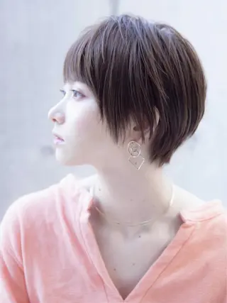 ショート カラー ☕️ベージュカラー 内藤光哉☕️のヘアスタイル