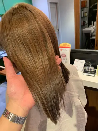 ロング 酸性ストレート/ブリ ーチなし/中村 匠のヘアスタイル