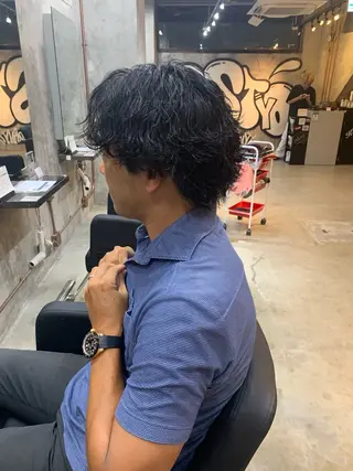 パーマ メンズ ⚡️メンズパーマ特化 mens支持◎/忠地のヘアスタイル