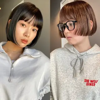 ショート カラー 似合わせカラーパーマ 🌿kitin米川のヘアスタイル