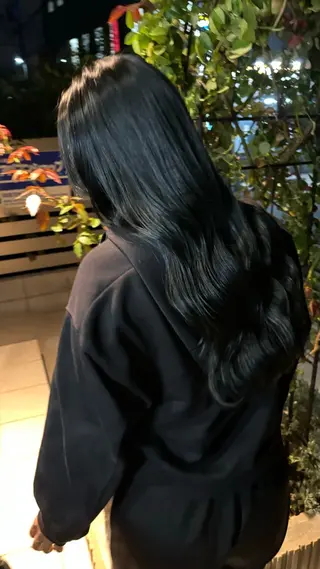 ロング カラー ざおや ゆなのヘアスタイル