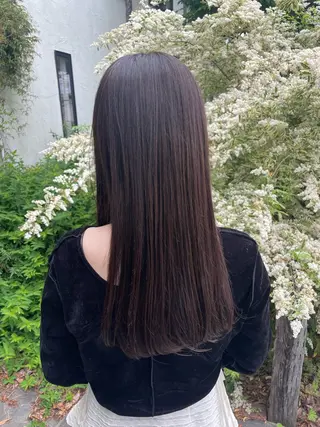 ロング カラー ボブ/顔周りレイヤー 🎀momoka🎀のヘアスタイル