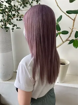 セミロング ハイトーンカラー 🌙Mina🌙のヘアスタイル